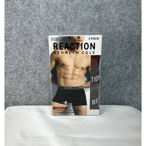 KENNETH COLE REACTION 3 PACK MENS COTTON LOW RISE TRUNKS Boxer Briefs SIZE SMALL